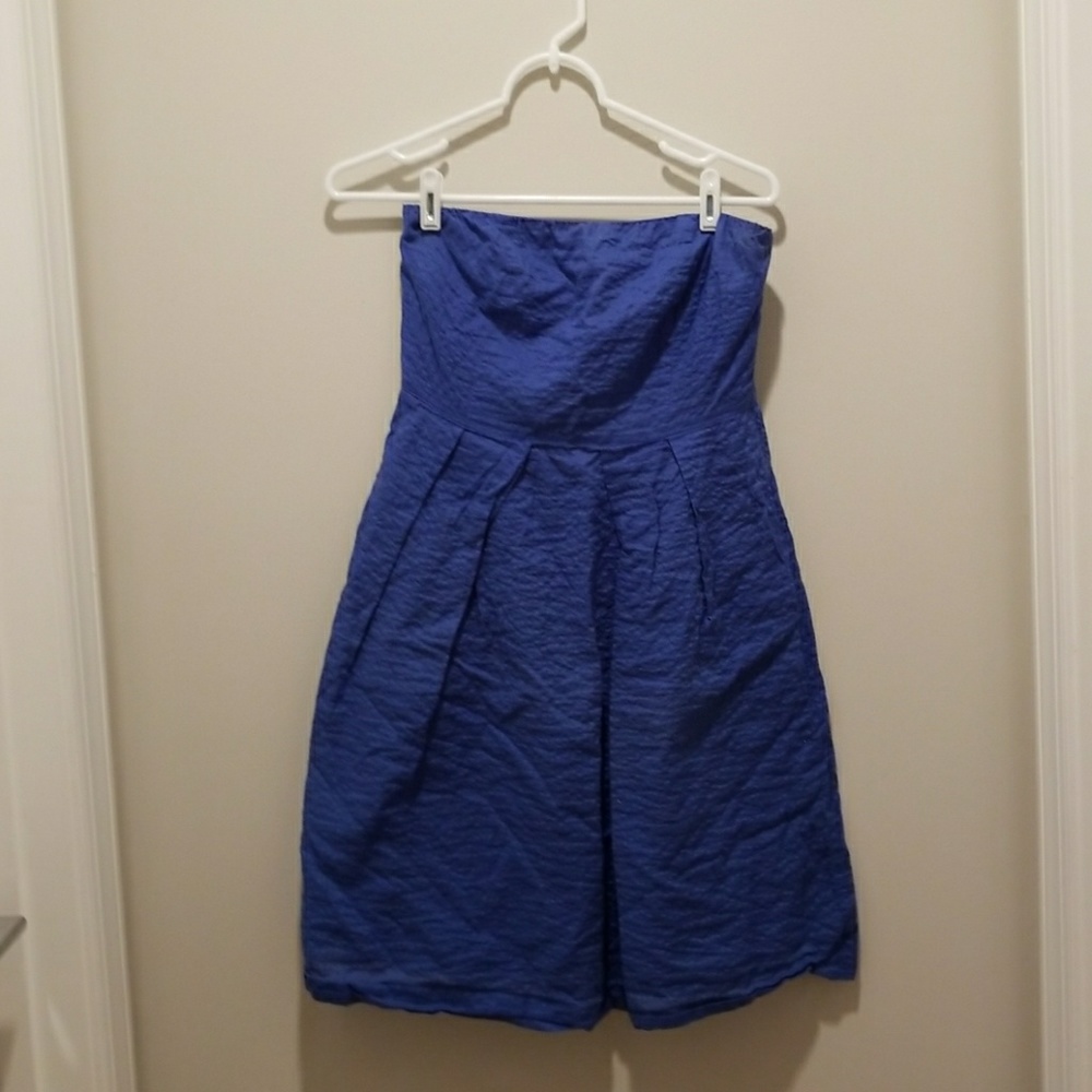 Strapless Royal Blue J. Crew Dress (sz 4)